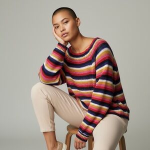 Almost Famous Multicolor Striped Sweater
